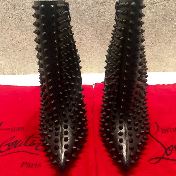 🔴SOLD🔴 Snakilta Spiked Ankle Boot, black Matte - Picture 5 of 8